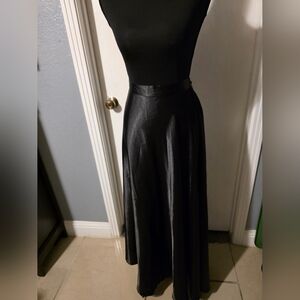 Silky Black Maxi Skirt. No Tag. 15 Inch Waist Measurement